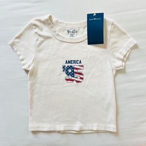 BNWT Brandy Melville/John Galt cream Ashlyn America ‘95 stars and stripes cotton